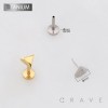 3D TRIANGLE PYRAMID TOP THREADLESS PUSH IN ASTM F136 IMPLANT GRADE TITANIUM LABRET SET
